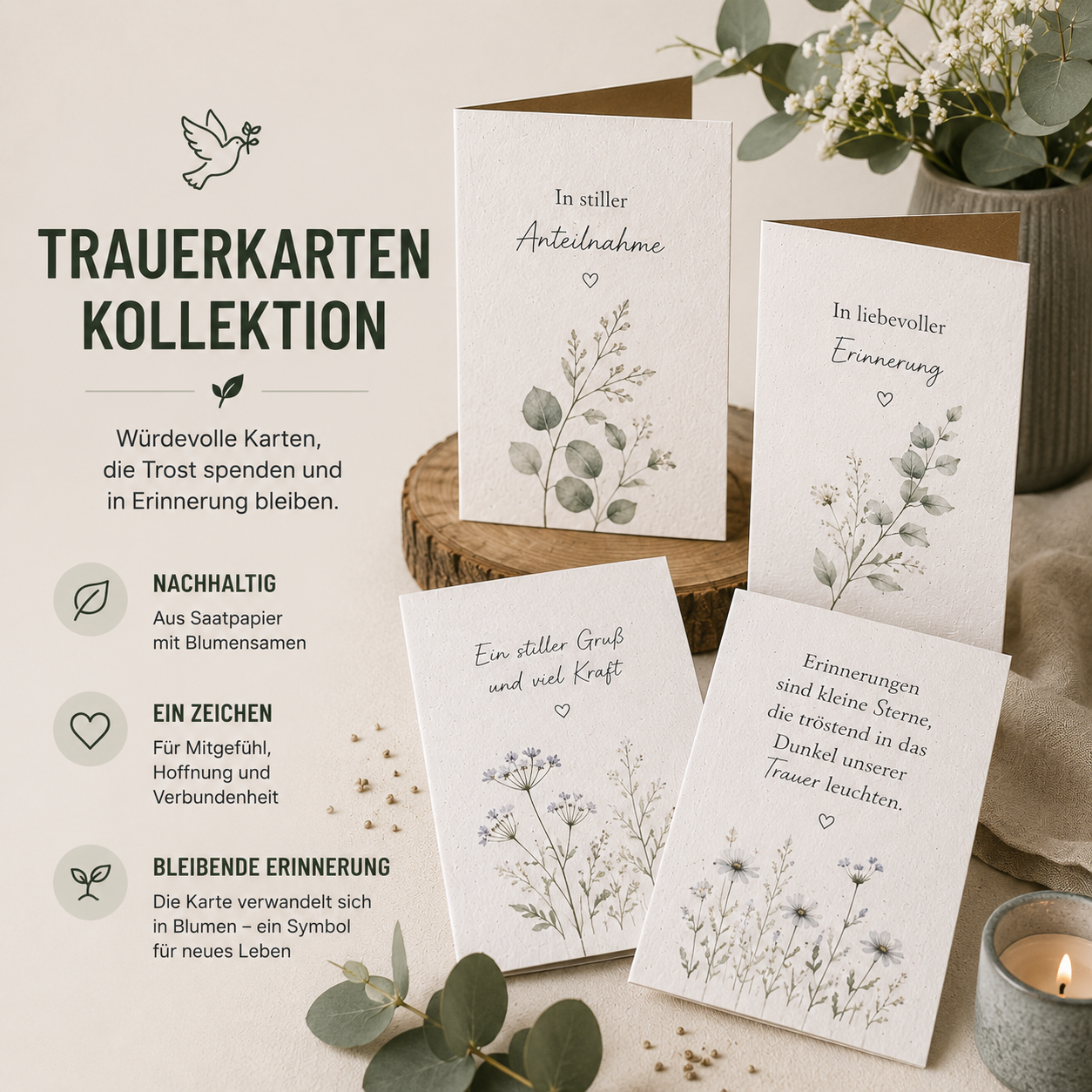 Trauerkarten Saatpapier