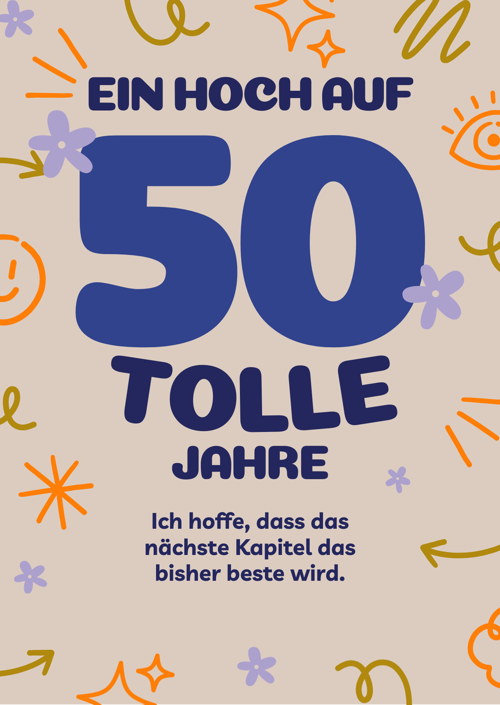 50. Geburtstag - Saatpapierkarte