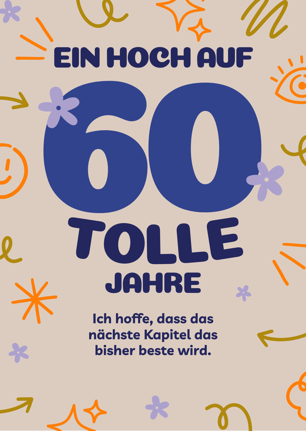 60. Geburtstag - Saatpapierkarte