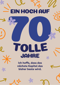 70. Geburtstag - Saatpapierkarte