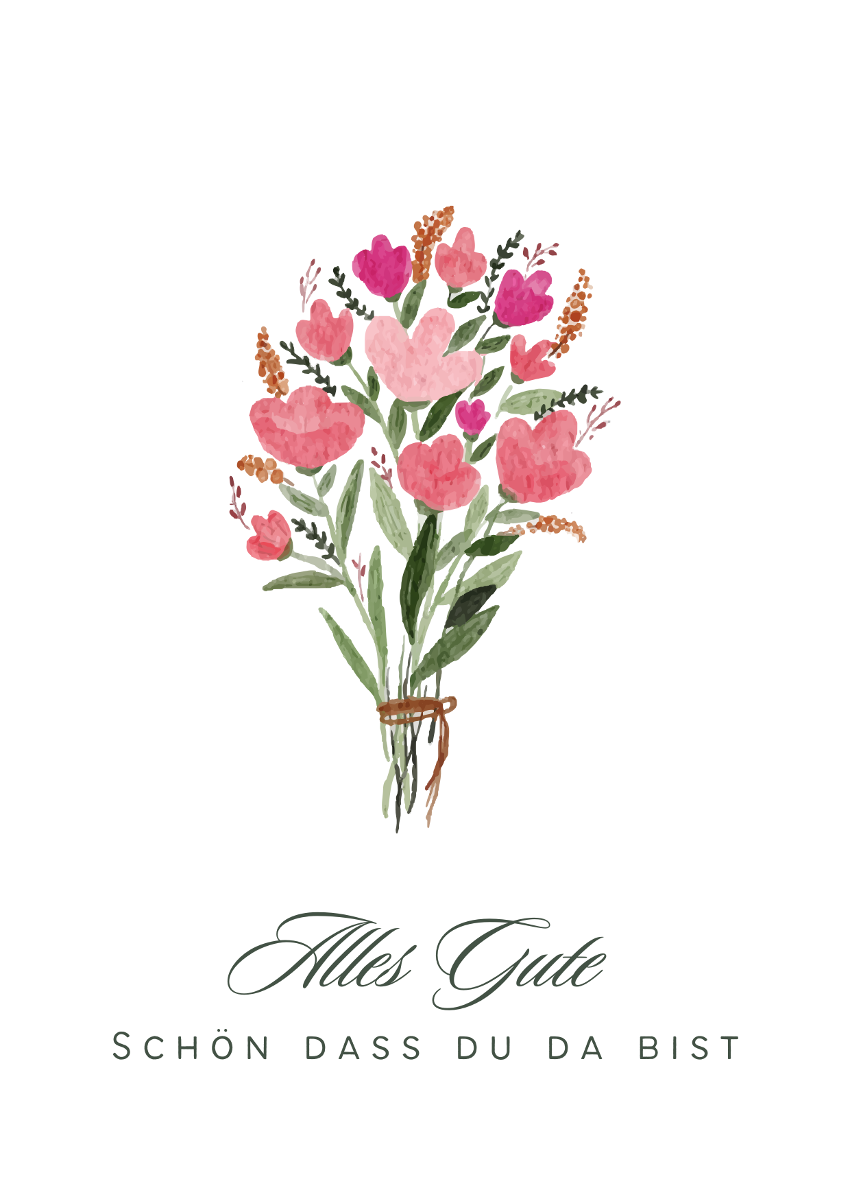 Florale Allgemeine Karte - Alles Gute Seedpaper