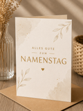 Namenstags Saatpapierkarte - Alles gute zum Namenstag Schlicht