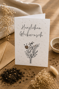 Saatpapier Glückwunschkarte „Herzlichen Glückwunsch“