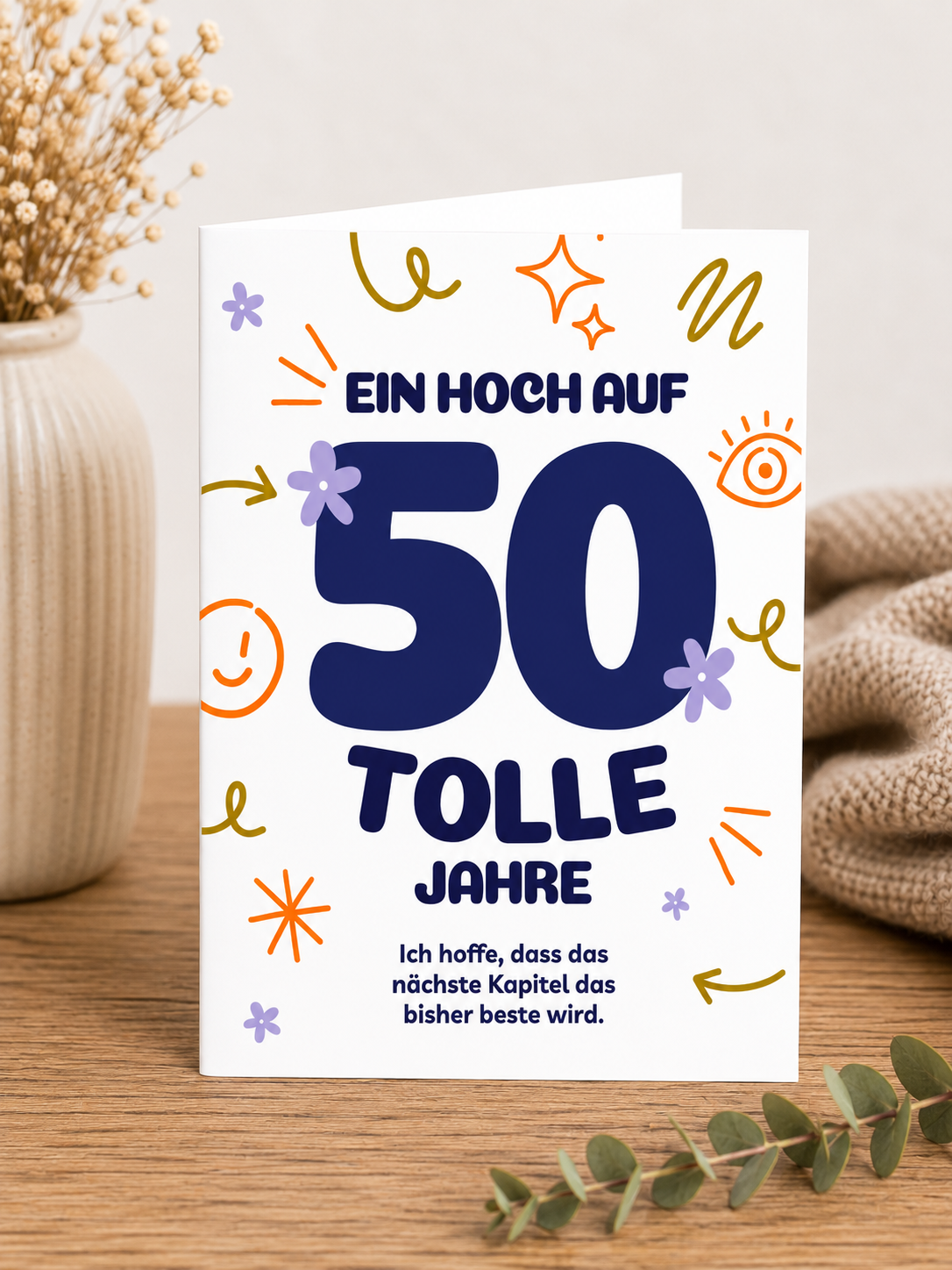 50. Geburtstag - Saatpapierkarte
