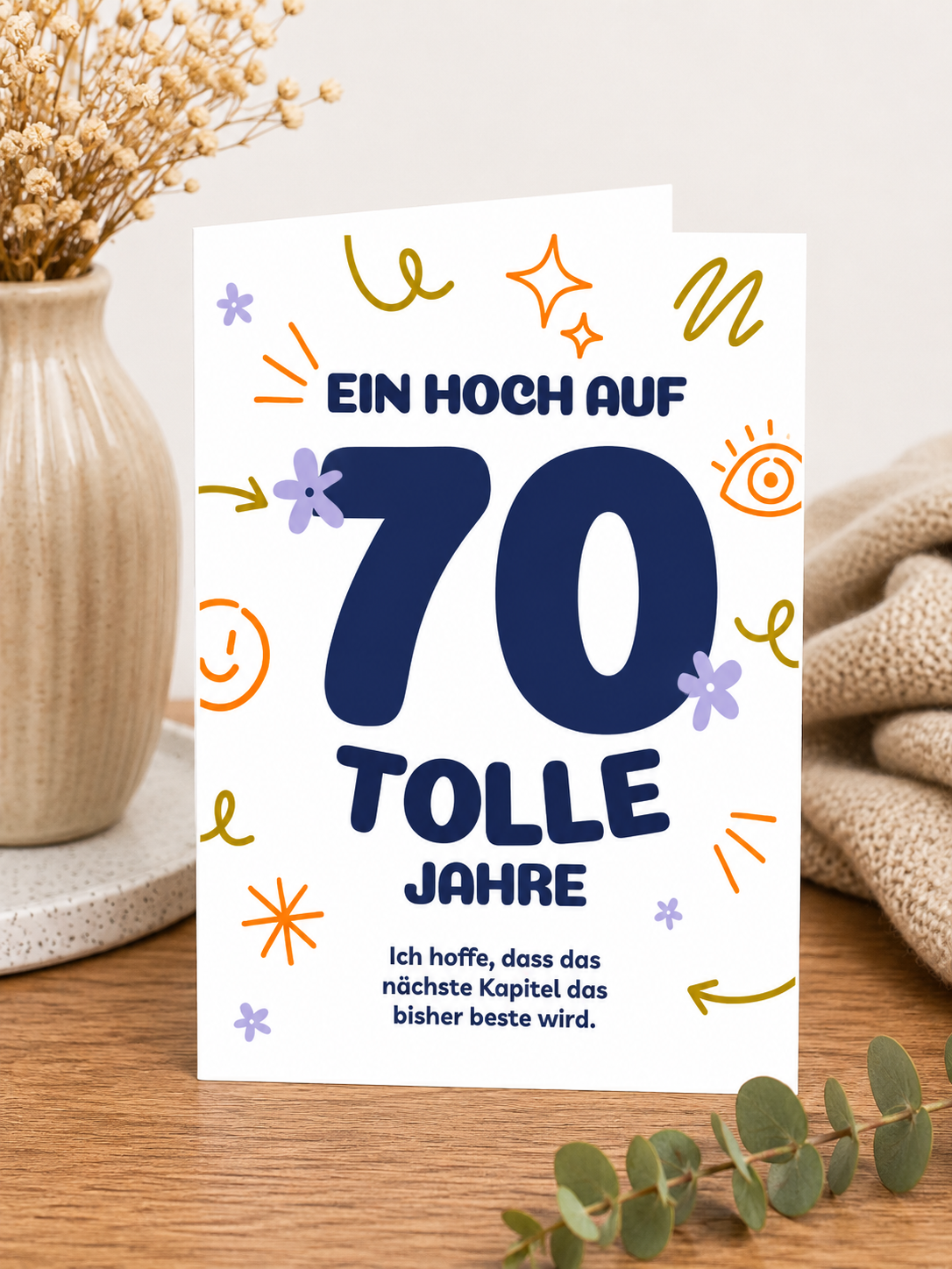 70. Geburtstag - Saatpapierkarte