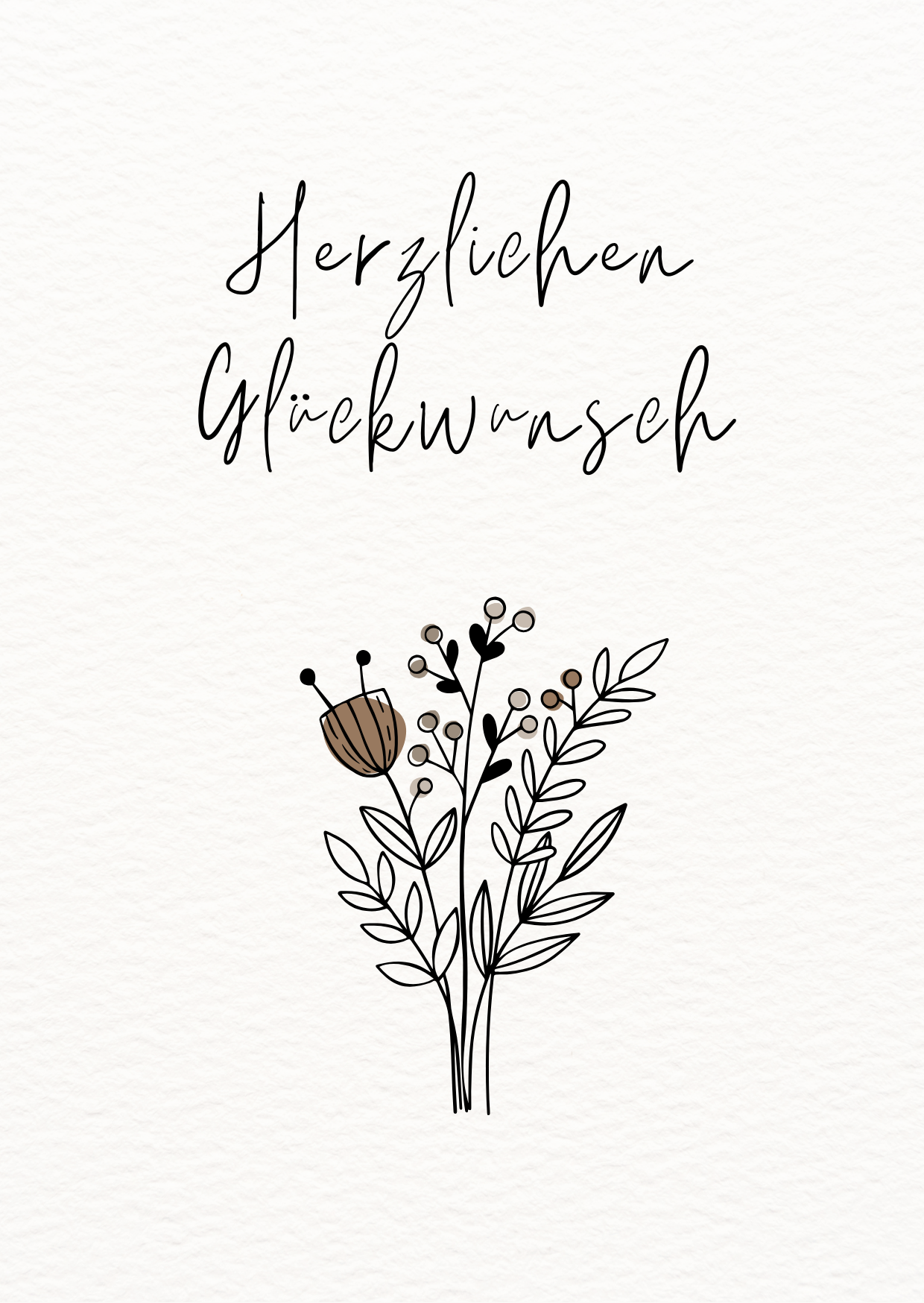 Herzlichen Glückwunsch - dezente Anteilnahme