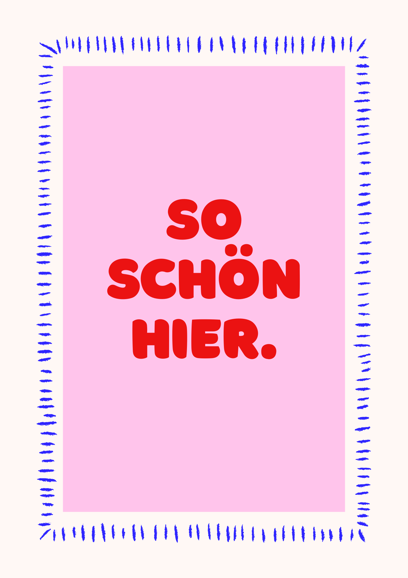 So schön hier - Saatpapierkarte