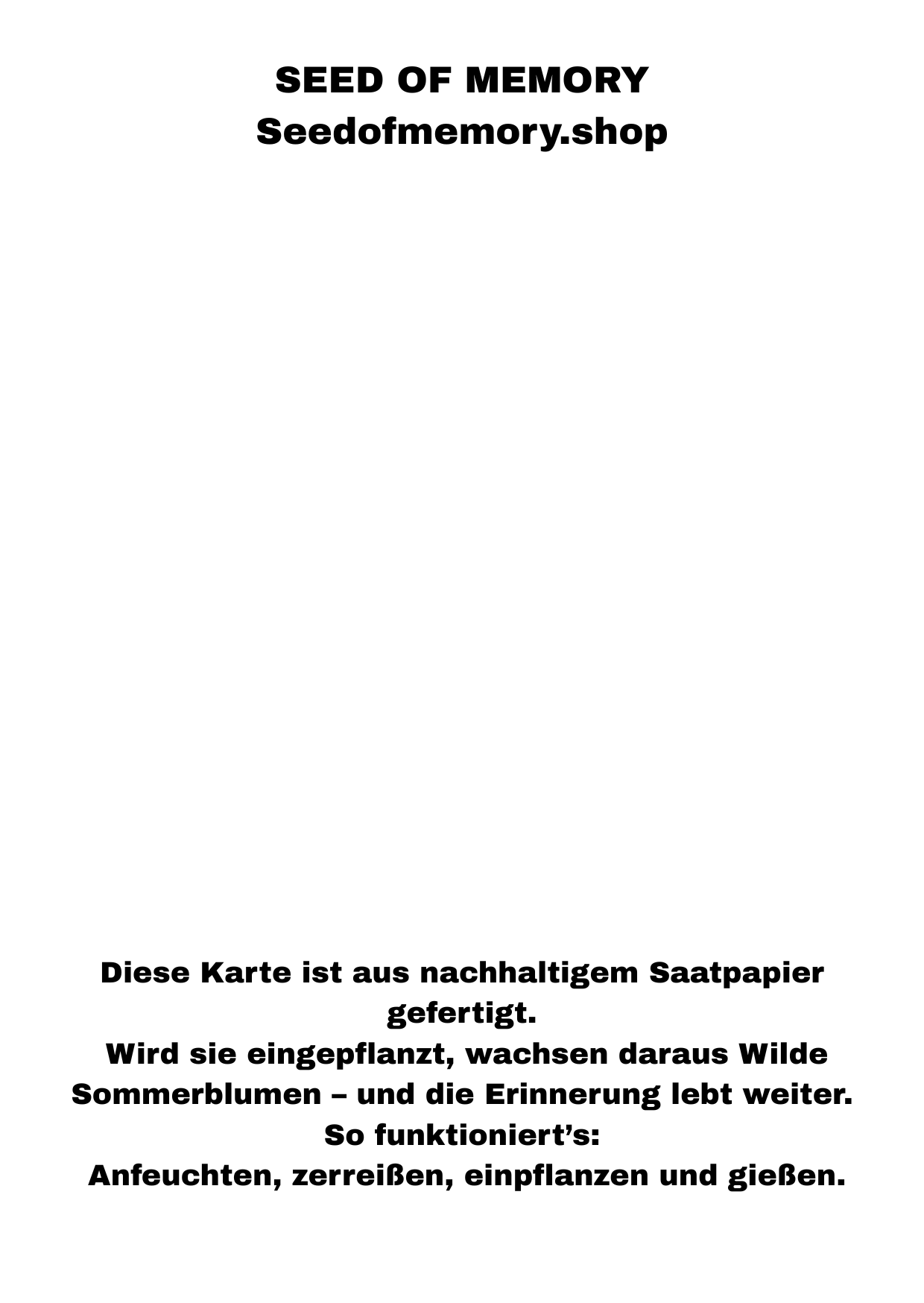 50. Geburtstag - Saatpapierkarte