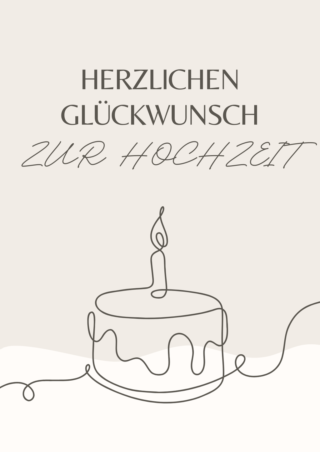 Herzlichen Glückwunsch - Zur Hochzeit