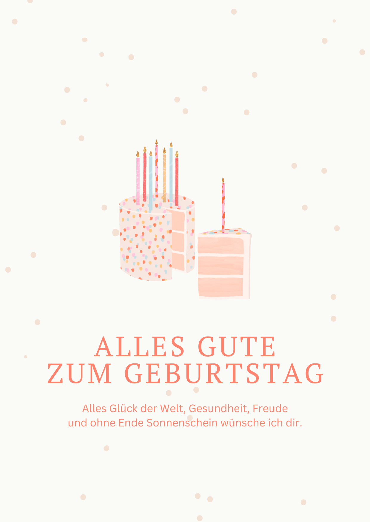 Schlichter Geburtstagskuchen auf Saatpapier